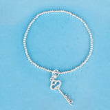 SPD.0089// 925 Silver Cubic Key Pendant, 1pc / PO64