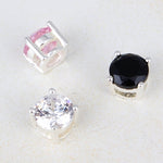 SPD.0095// 925 Silver 4 Angle 5.6mm Cubic Pendant, 1pc / PO65