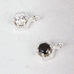 SPD.0097// 925 Silver 6 Angle 5mm Cubic Pendant, 1pc / PO72