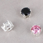 SPD.0098// 925 Silver 6 Angle 6.7mm Cubic Pendant, 1pc / PO73