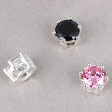 SPD.0098// 925 Silver 6 Angle 6.7mm Cubic Pendant, 1pc / PO73