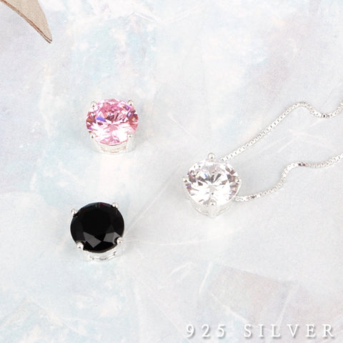 SPD.0096// 925 Silver 4 Angle 8mm Cubic Pendant, 1pc / PO75