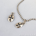 SPD.0100// 925 Silver Antique Oval Cross Pendant, 1pc / PO78