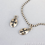 SPD.0100// 925 Silver Antique Oval Cross Pendant, 1pc / PO78