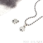 SPD.0102// 925 Silver Antique Epoxy Dot Clover Pendant, 1pc / PO82
