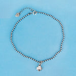 SPD.0102// 925 Silver Antique Epoxy Dot Clover Pendant, 1pc / PO82