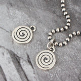 SPD.0107// 925 Silver Antique Pinwheel Pendant, 1pc / PO87