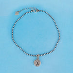 SPD.0107// 925 Silver Antique Pinwheel Pendant, 1pc / PO87