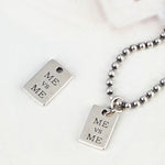 SPD.0109// 925 Silver Antique Square Bar Pendant, 1pc / PO89