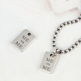 SPD.0109// 925 Silver Antique Square Bar Pendant, 1pc / PO89