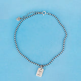 SPD.0109// 925 Silver Antique Square Bar Pendant, 1pc / PO89