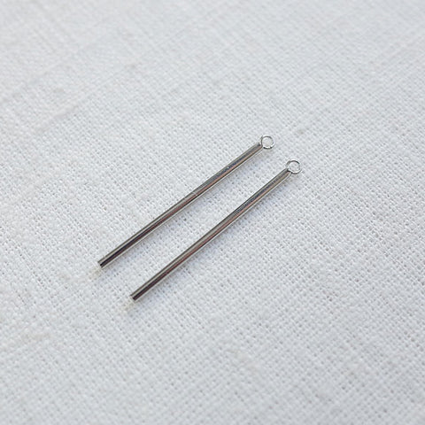 SG.053 // 33mm Thin Bar Surgical Steel Pendant, 2 Pc