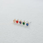 ER.496 // 5mm Mini Cubic Ear Post, 2 Pc