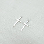 SG.055 // Cross Surgical Steel Pendant, 2 Pc