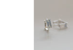 [ 925 Sterling silver ] Crystal Baguette One-Touch Earring