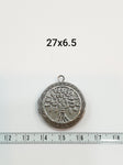 SG.103 // Surgical Steel Circle Tree Rocket Pendant , 1 Pc