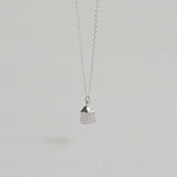 [ 925 Sterling silver ] Rose Quartz Natural Stone Rough Jewel Necklace