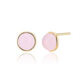 [ 925 Sterling silver ] Rose Quartz Stone Earring