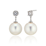 [ 925 Sterling silver ] 12mm Pearl Drop Earring