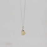 [ 925 Sterling silver ] Citrine Natural Stone Rough Jewel Necklace