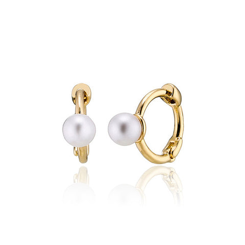 [ 925 Sterling silver ] Mini Pearl One-Touch Earring