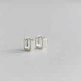 [ 925 Sterling silver ] 925 Silver Goal Line Ring One-Touch Earrings