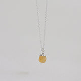 [ 925 Sterling silver ] Citrine Natural Stone Rough Jewel Necklace