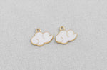 P-SS-1486 // White Cloud Single Ring Pendant, Jewelry Supplies, Jewelry Making, Gold Plated, 2PS