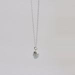 [ 925 Sterling silver ] Aqua Marin Natural Stone Rough Jewel Necklace