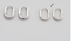 [ 925 Sterling silver ] Small Elliptical Ring One-Touch Earring