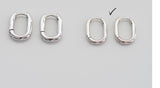 [ 925 Sterling silver ] Small Elliptical Ring One-Touch Earring