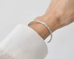 [ 925 Sterling silver ] Open Free Silver Bangle Bracelet