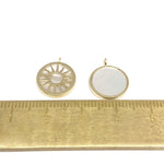 PD.1908 // Round Sun Pendant, 1 Pc