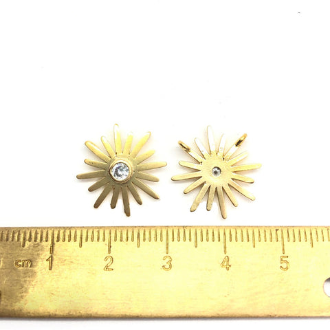 PD.1983 // Cubic Point Sun Connector Pendant, 2 Pc