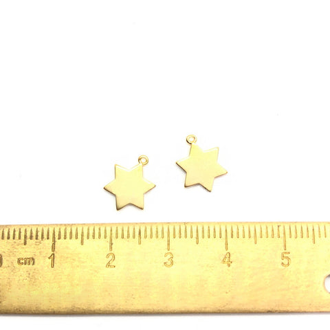 PD.1988 // Small Flat Star Pendant, 2 Pc