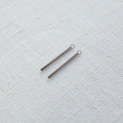 SG.052 // 22mm Thin Bar Surgical Steel Pendant, 2 Pc