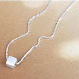 SPD.0013 // 925 Silver Mini Square Cube Pendant, 1pc / PO361