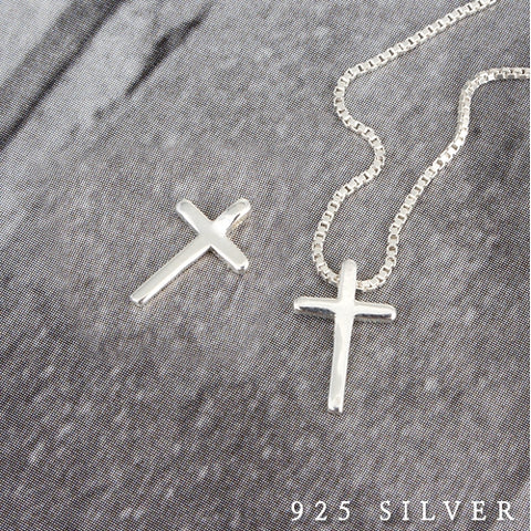 SPD.0014 // 925 Silver Simple Mini Closs Pendant, 1pc / PO362