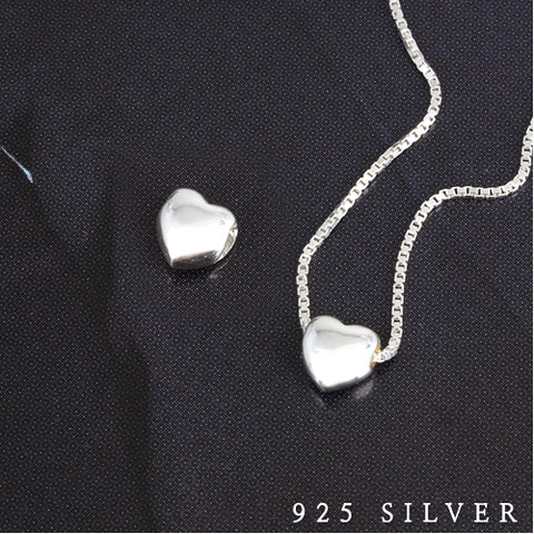 SPD.0016 // 925 Silver Simple Mini Heart Pendant, 1pc / PO364