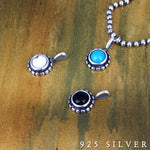 SPD.0094// 925 Silver Antique Turquie Stone Pendant, 1pc / PO69