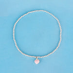 SPD.0092// 925 Silver Chubby Epoxy Heart Pendant, 1pc / PO70