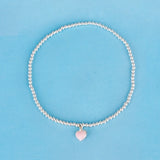 SPD.0092// 925 Silver Chubby Epoxy Heart Pendant, 1pc / PO70