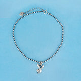 SPD.0113// 925 Silver Antique Playboy Rabbit Pendant, 1pc / PO95